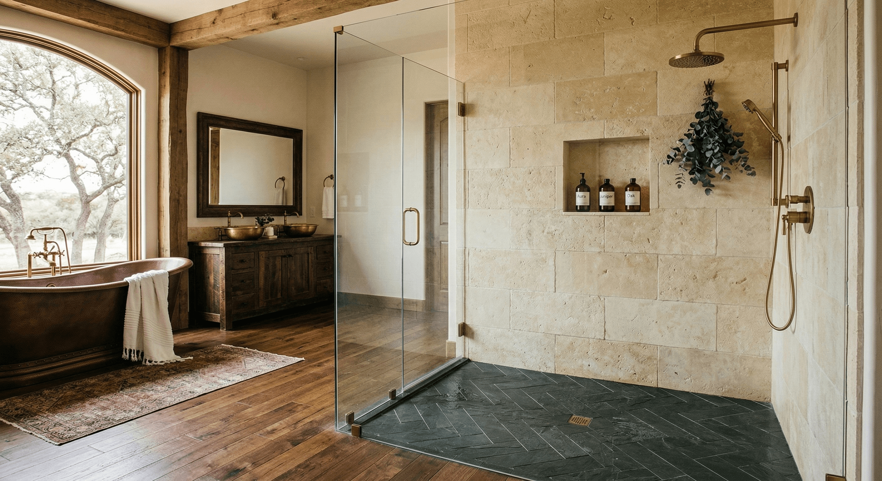 Luxury frameless shower glass enclosure — River City Glass, San Antonio TX